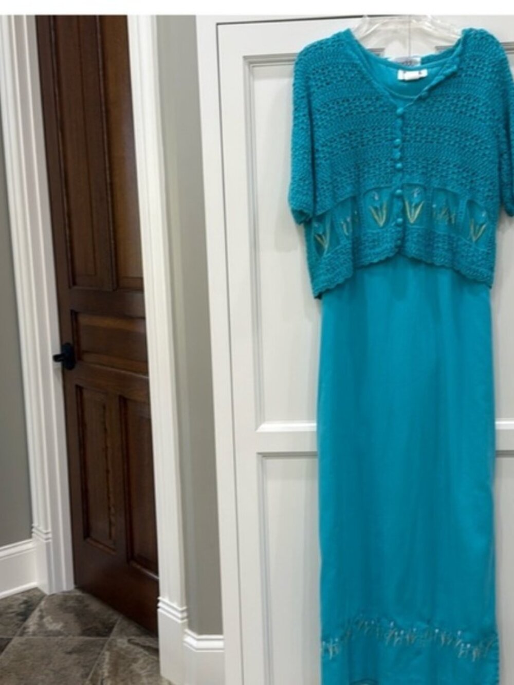 Elegant Teal Mini Dress